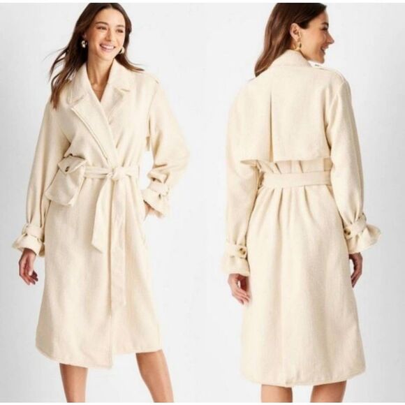 Future Collective Women's Cream Coat. Size 3X - Picture 3 of 7